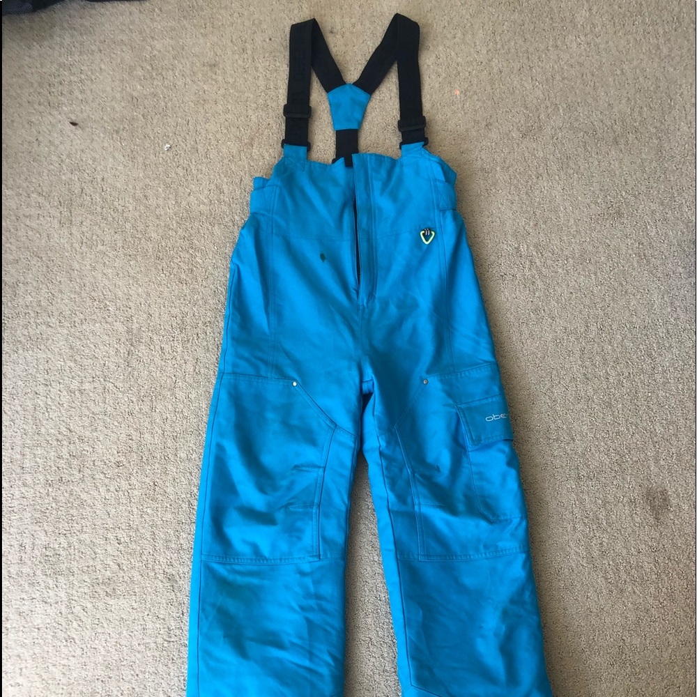 Boys blue Obermeyer ski/snow bib size 8